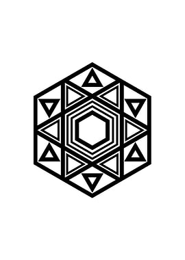Black and White Glyph Rune