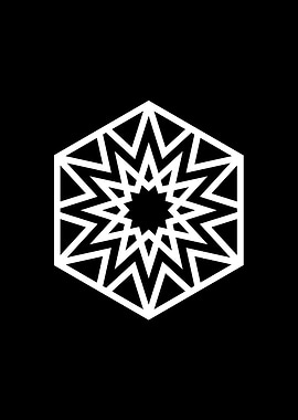 Black Geometric Glyph Rune