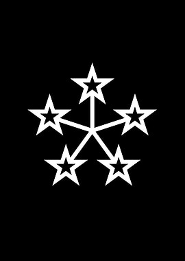 White Geometric Glyph Sign