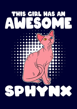 Girl and awesome Sphynx