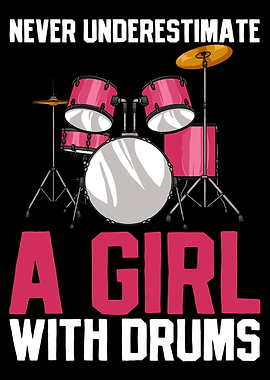Drummer Girl Drums Player
