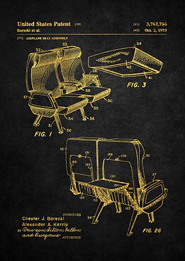 14 Airplane Seat Patent
