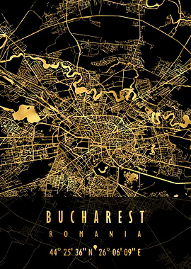 Bucharest Map Romania