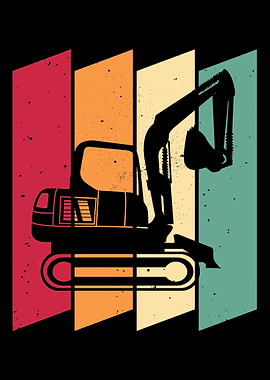 Retro Excavator Operator