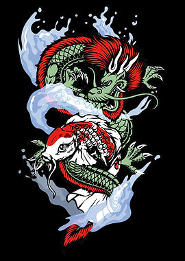 Koi Fish Dragon Aesthetic