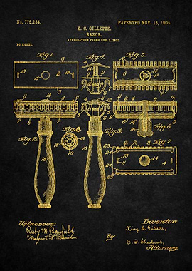8 Gillette Razor Patent