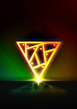 Neon Sacred Geometry Glyph