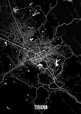 Tirana dark map