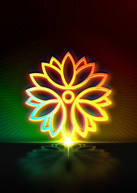 Neon Geometric Glyph Sigil