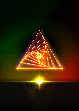 Neon Geometric Glyph Sign