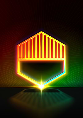 Neon Geometric Glyph Rune