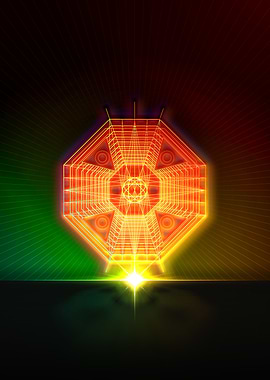 Neon Geometric Glyph Sigil