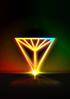Neon Sacred Geometry Glyph