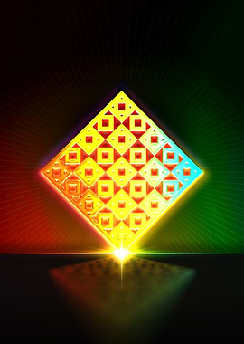 Neon Sacred Geometry Glyph