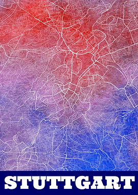 Stuttgart Germany City Map
