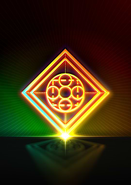 Neon Glyph Mandala Rune