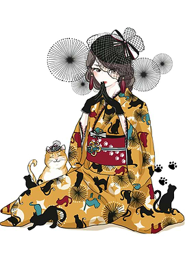 Girl Kimono Poster