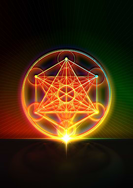 Neon Sacred Geometry Glyph