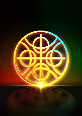 Neon Geometric Glyph Rune