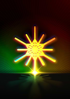 Neon Sacred Geometry Glyph