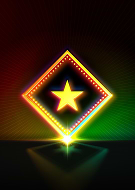 Neon Sacred Geometry Glyph