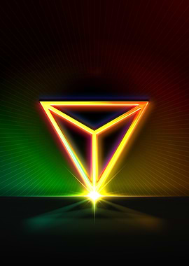 Neon Sacred Geometry Glyph