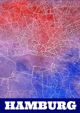 Hamburg Germany City Map
