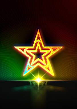 Neon Sacred Geometry Glyph