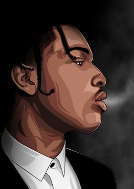 vector art Asap rocky