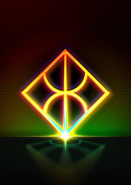 Neon Sacred Geometry Glyph