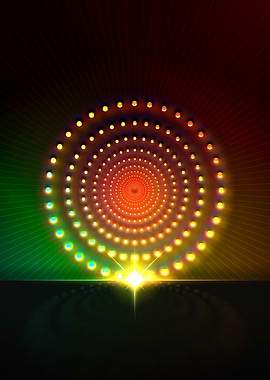 Neon Geometric Glyph Sign