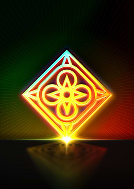 Neon Glyph Mandala Rune