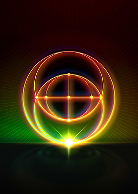 Neon Sacred Geometry Glyph
