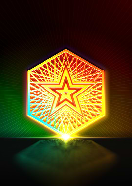 Neon Geometric Glyph Rune