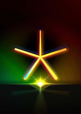 Neon Glyph Mandala Rune