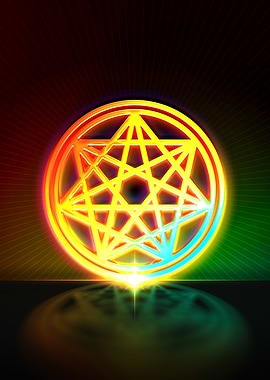 Neon Geometric Glyph Rune