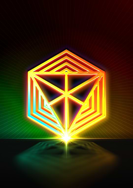 Neon Geometric Glyph Rune