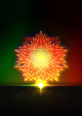 Neon Sacred Geometry Glyph