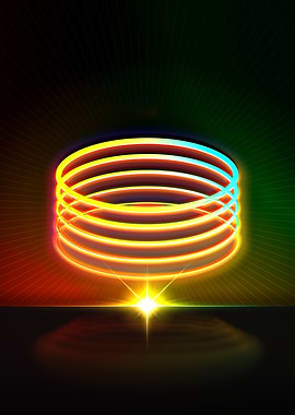 Neon Geometric Glyph Rune