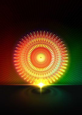 Neon Sacred Geometry Glyph