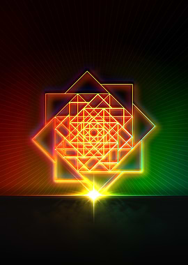 Neon Geometric Glyph Sigil