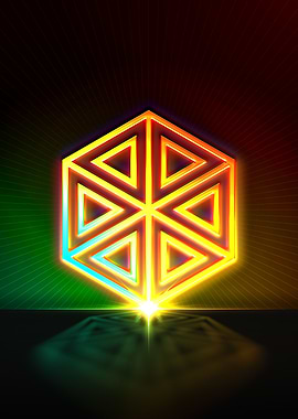 Neon Geometric Glyph Sigil