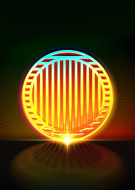 Neon Geometric Glyph Sigil