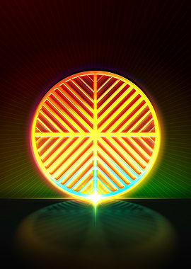 Neon Geometric Glyph Rune