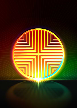 Neon Glyph Mandala Rune