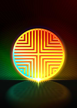 Neon Glyph Mandala Rune