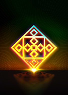 Neon Geometric Glyph Sigil