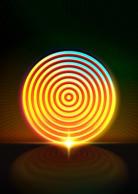 Neon Geometric Glyph Sign