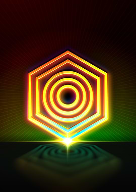 Neon Geometric Glyph Sigil