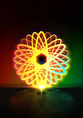 Neon Sacred Geometry Glyph